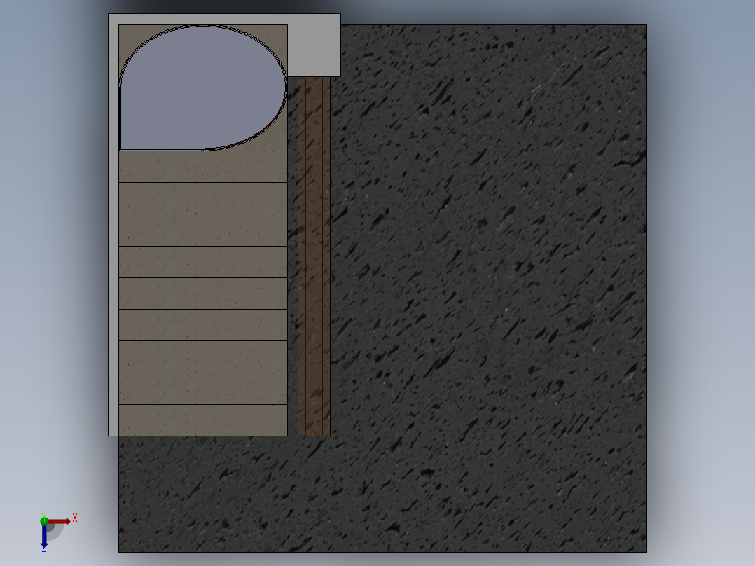 solidworks 公用电话亭外观设计俯视图