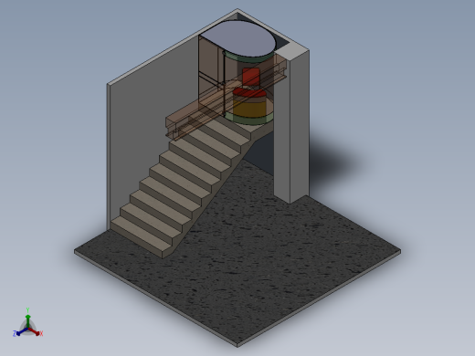 solidworks 公用电话亭外观设计正等轴测缩略图