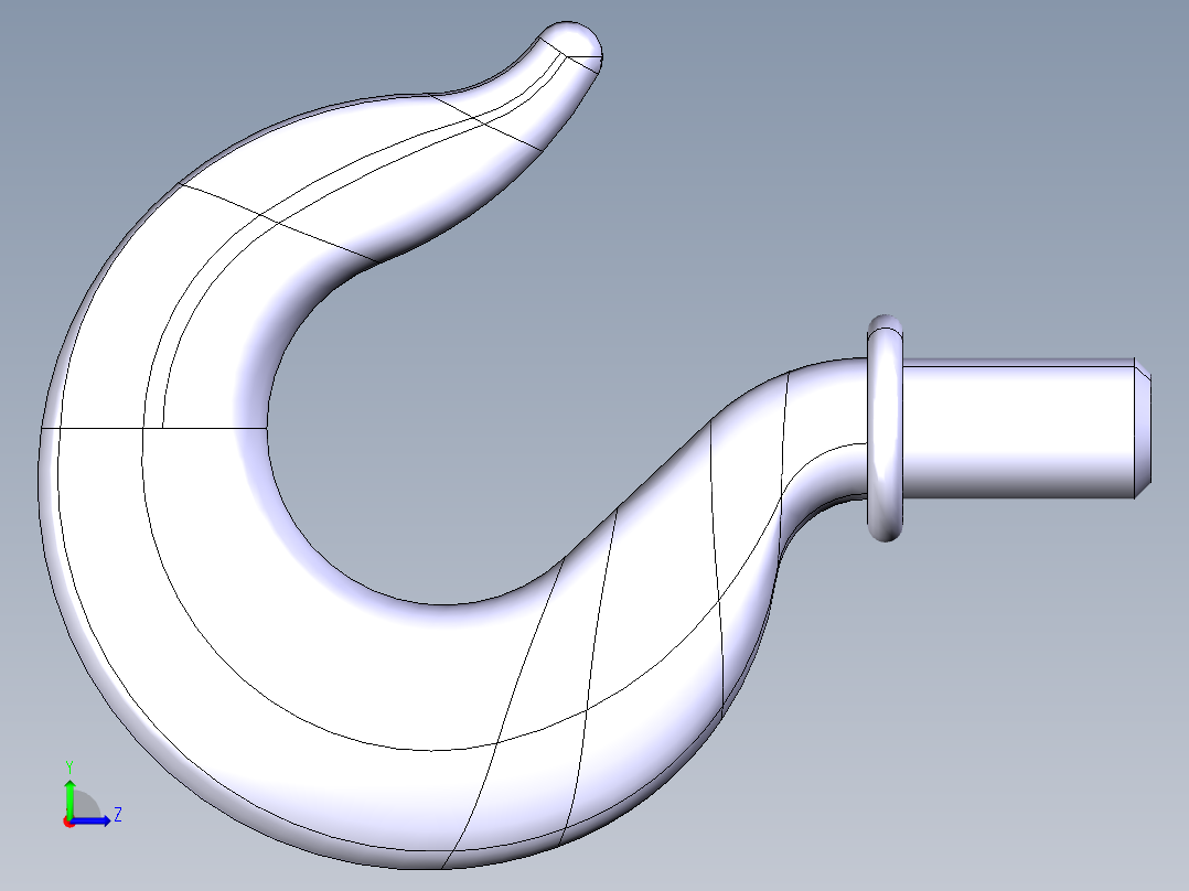 catia 吊钩左视图