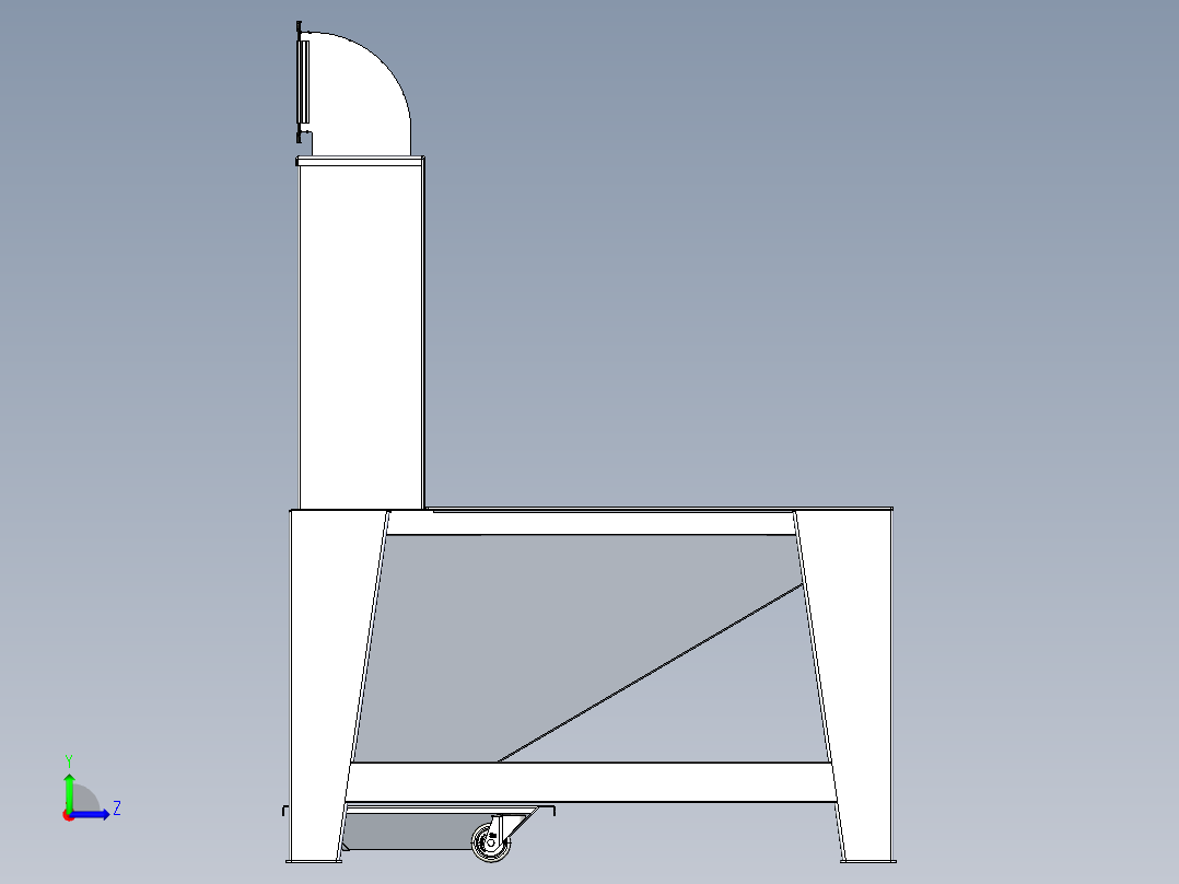 焊接和研磨台左视图