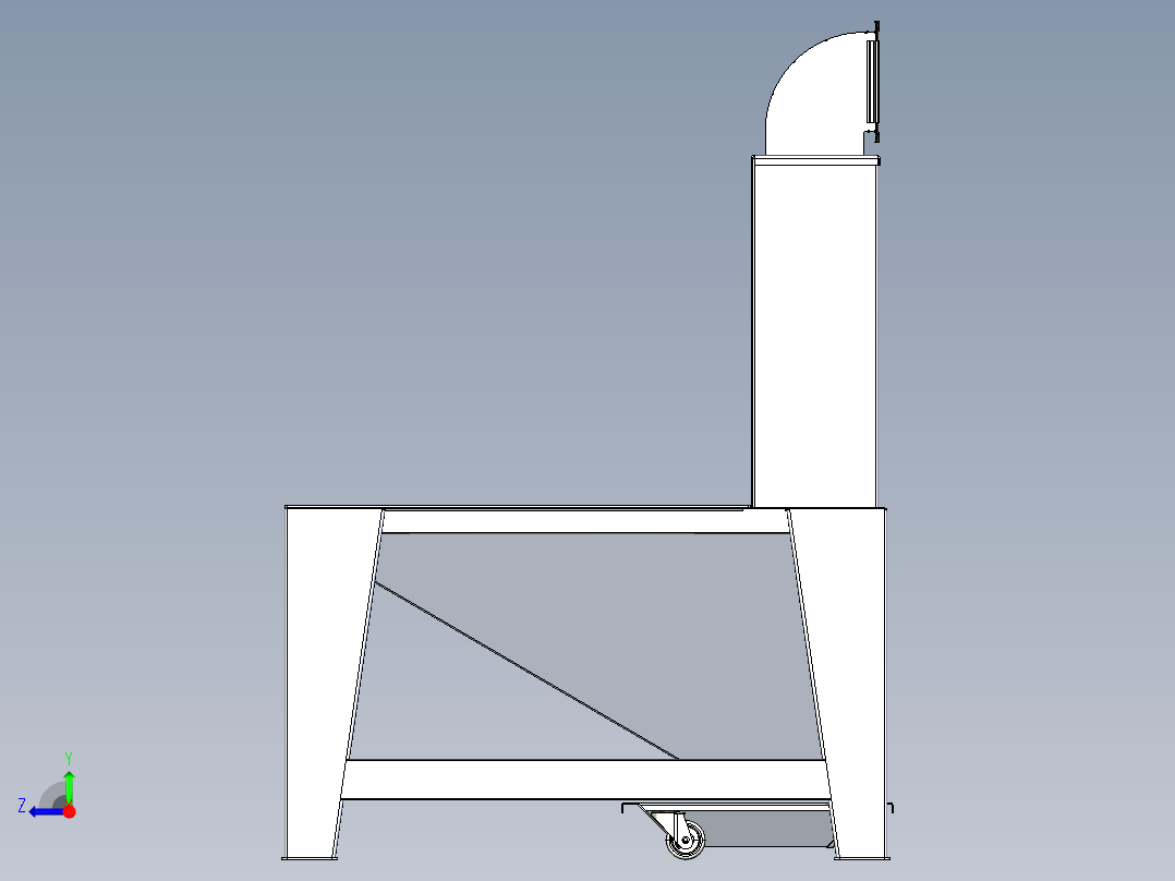 焊接和研磨台右视图