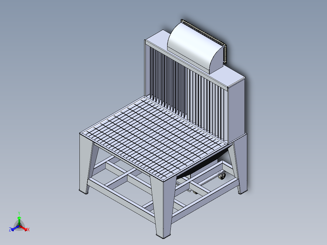 焊接和研磨台正等轴测图