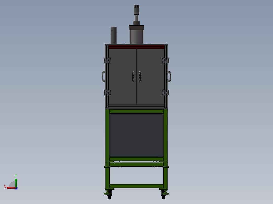 全自动组装轴承压装机3D图 G401后视图
