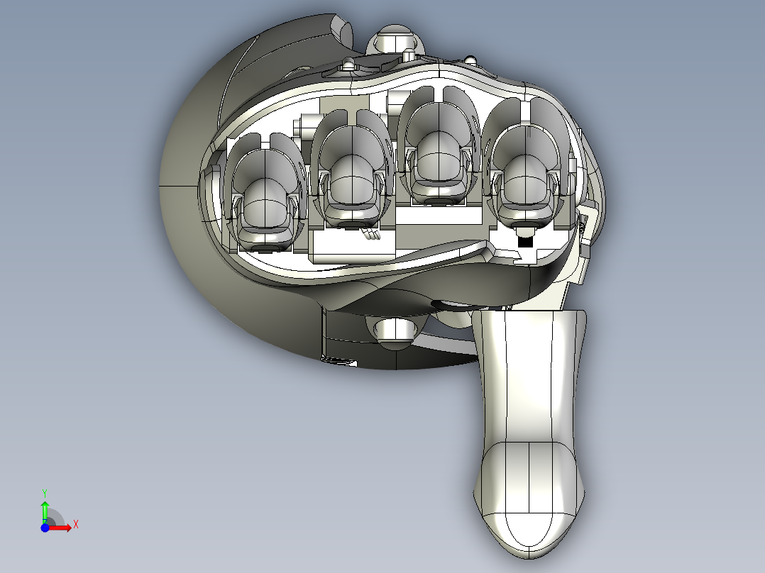 右手臂假肢 3D图纸 非标机械自动化3D三维图纸前视图