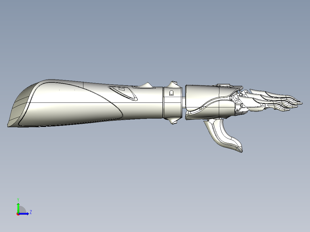 右手臂假肢 3D图纸 非标机械自动化3D三维图纸左视图
