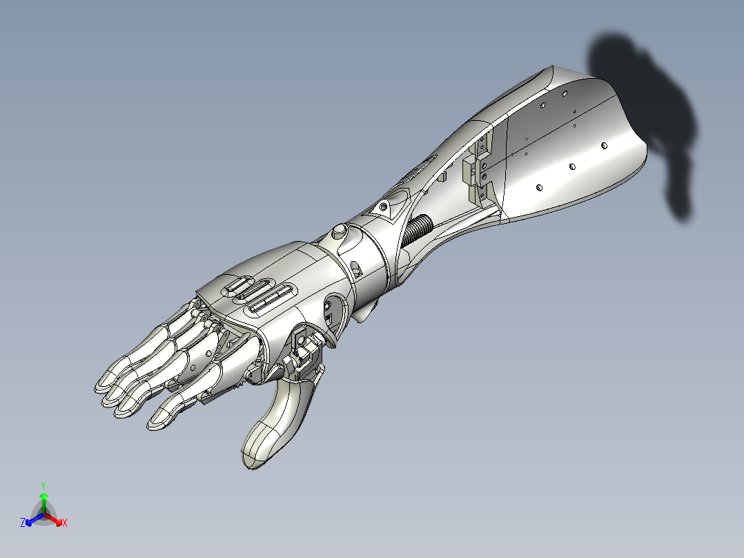 右手臂假肢 3D图纸 非标机械自动化3D三维图纸正等轴测图