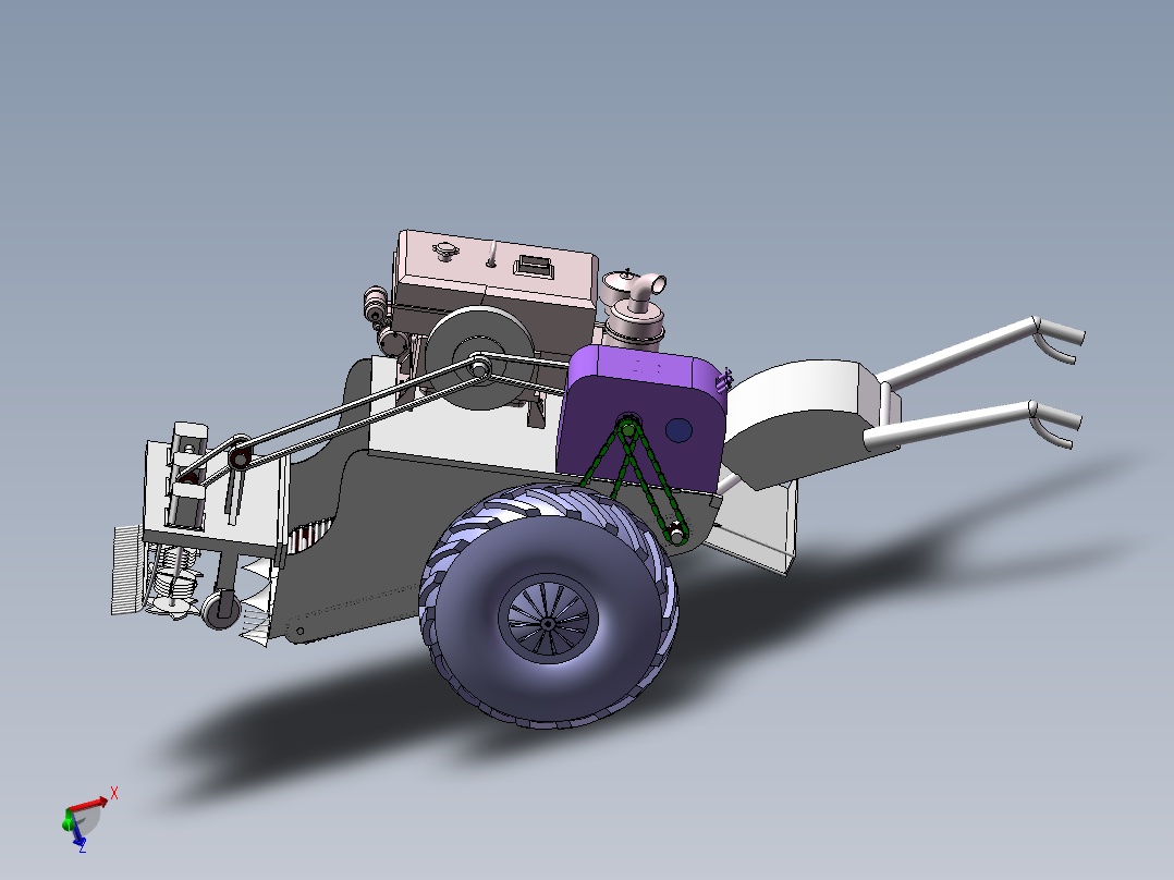 自走式大蒜收获机设计【优秀含CAD图纸】包含CAD图纸和说明文档