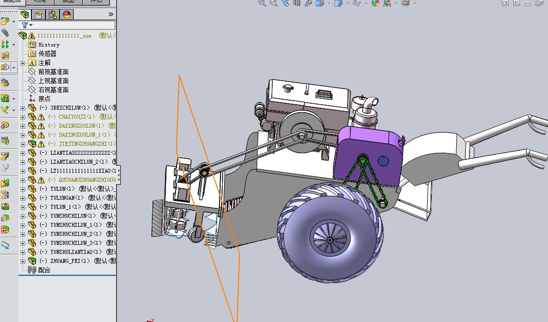 自走式大蒜收获机设计【优秀含CAD图纸】包含CAD图纸和说明文档