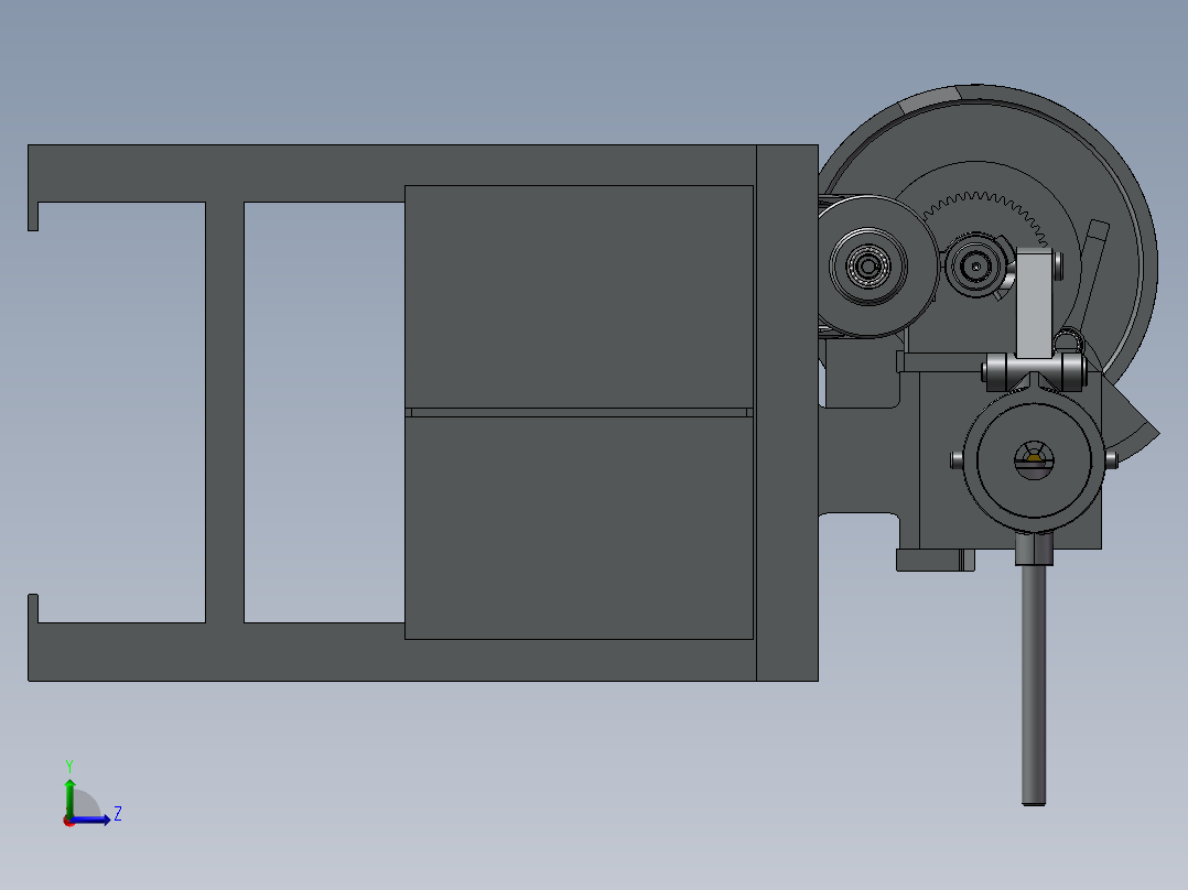 自动化机床设备左视图