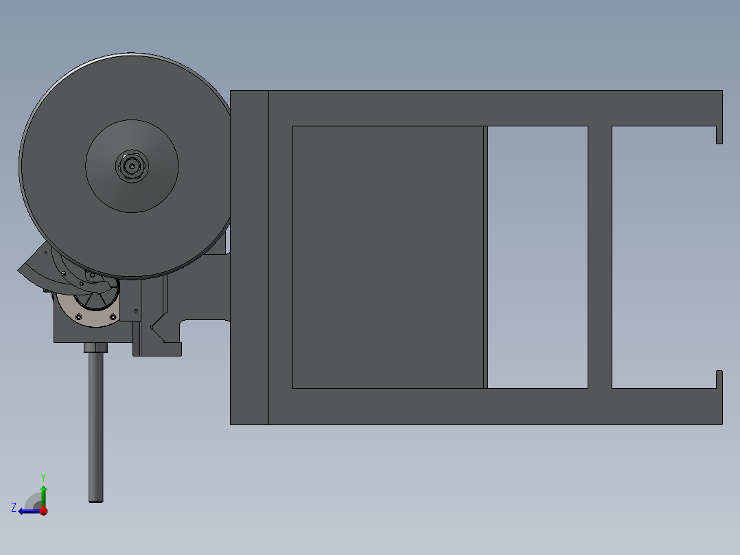 自动化机床设备右视图