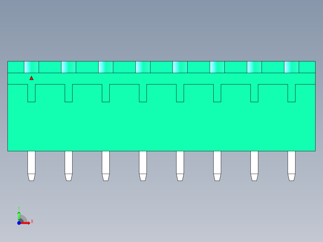 DEGSON 2EDG 系列 5.0mm 可插拔接线端子组-2EDGVC-5.0-08P-14-00AH前视图