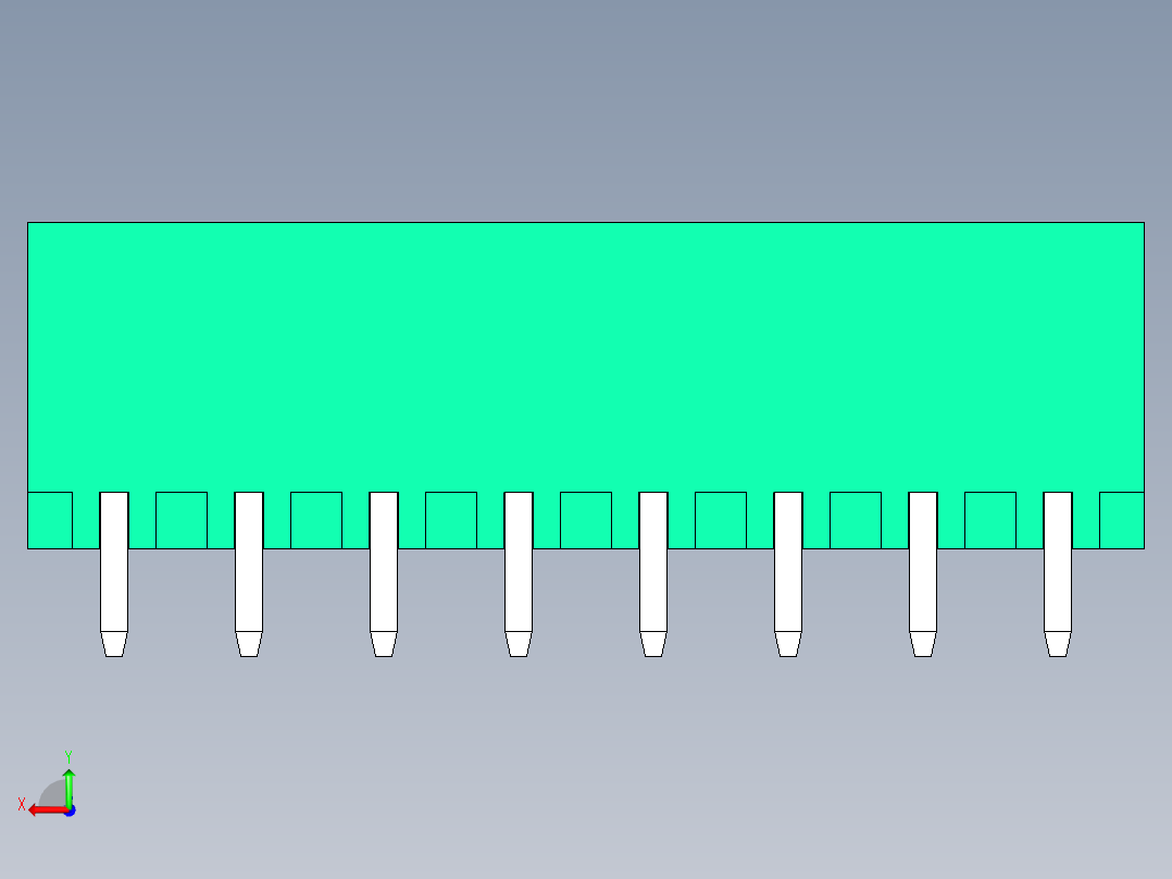 DEGSON 2EDG 系列 5.0mm 可插拔接线端子组-2EDGVC-5.0-08P-14-00AH后视图