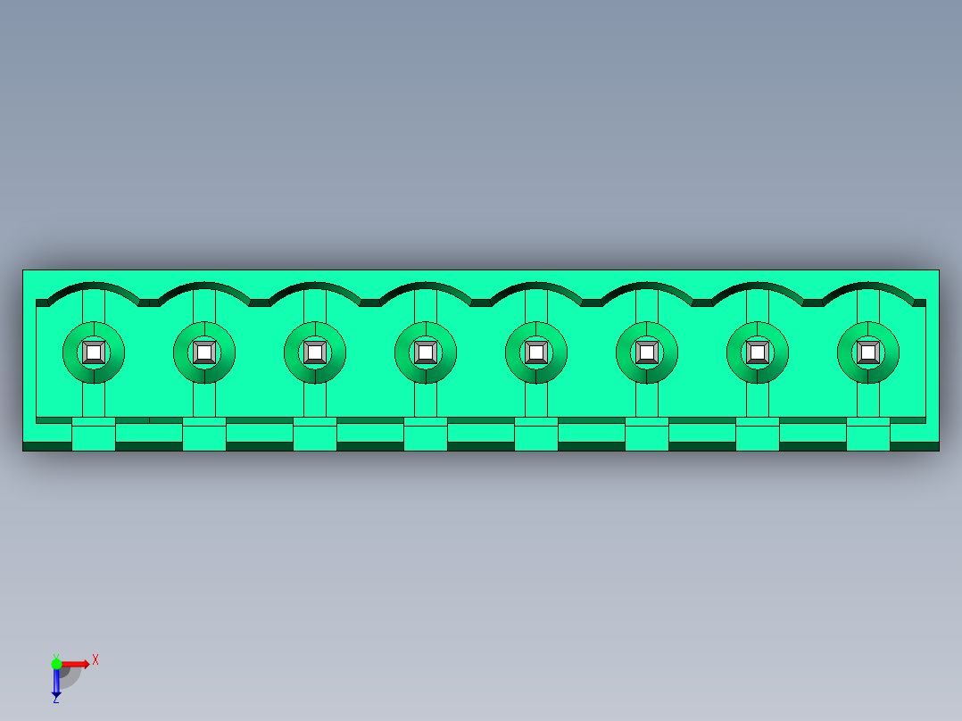 DEGSON 2EDG 系列 5.0mm 可插拔接线端子组-2EDGVC-5.0-08P-14-00AH俯视图