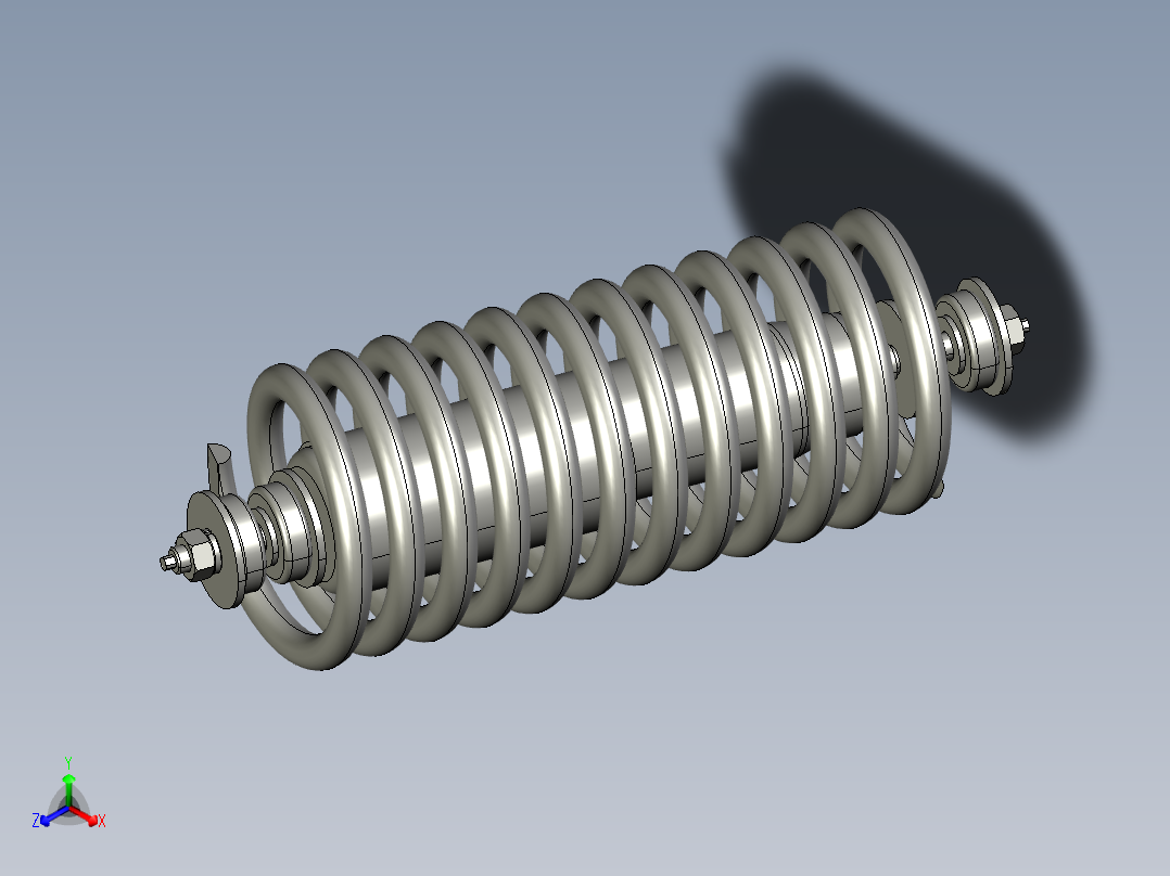 独立悬挂列车正等轴测图