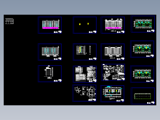 【6层】6000平米框架结构办公楼毕业设计（含计算书，建筑、结构图）