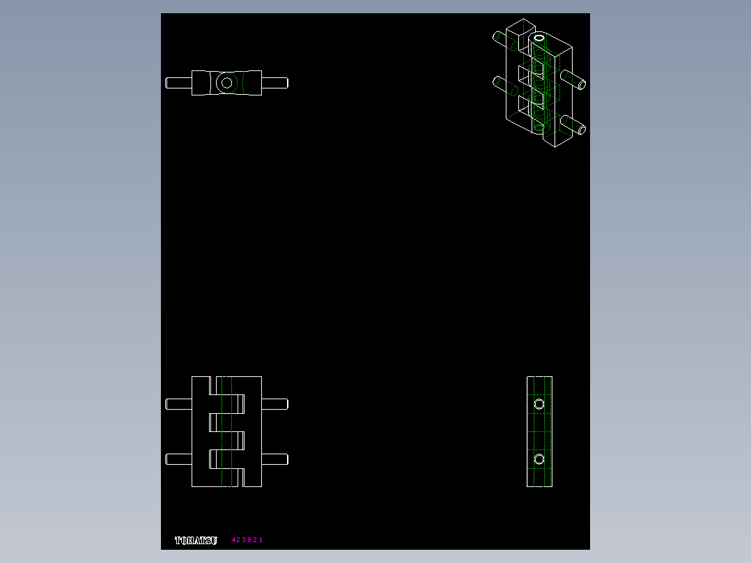 工程塑膠鉸鏈CFF-2D多系列多零件图纸模型