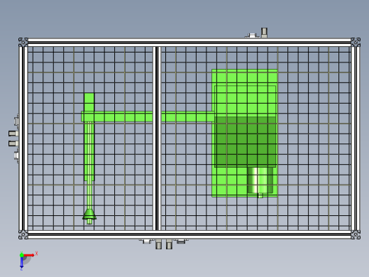 工业设备栅栏俯视缩略图