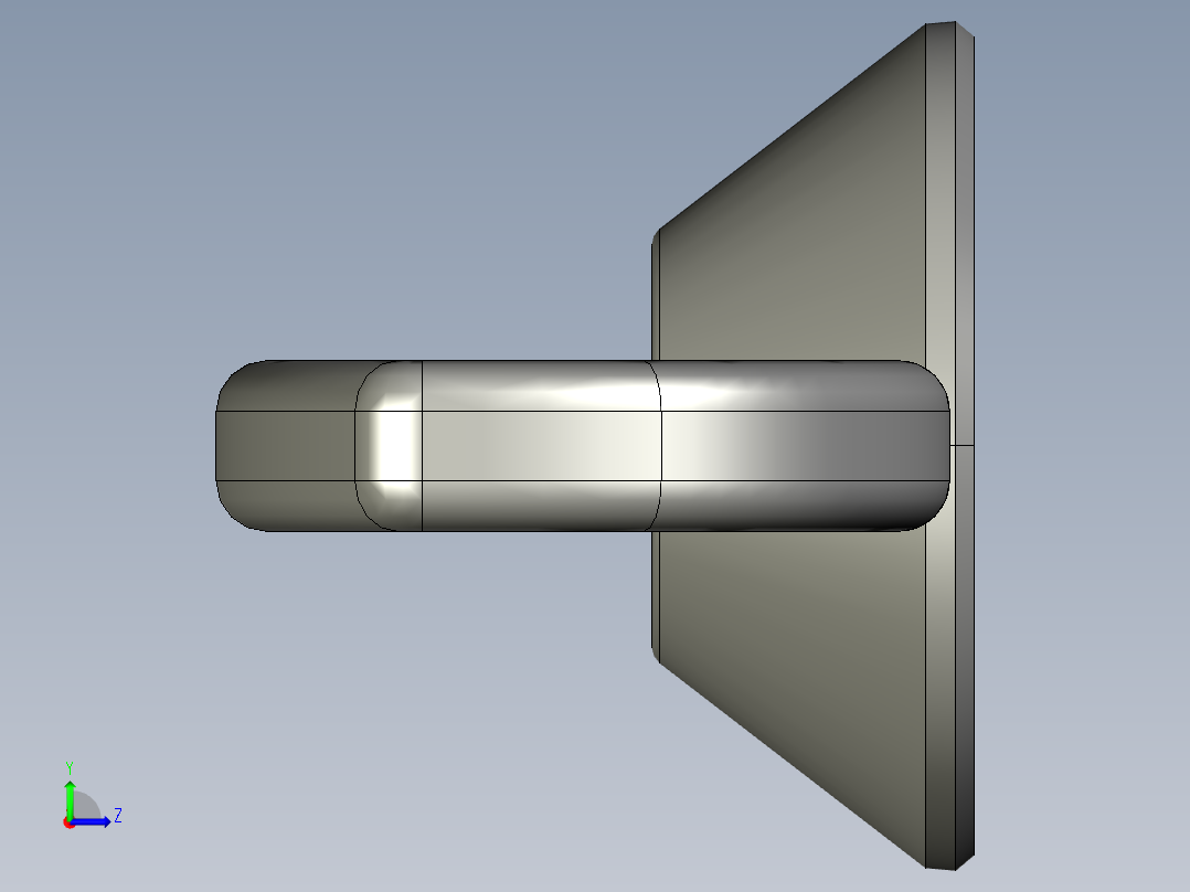 WING NUT 8-32 Thread size 27-64in Base Diameter.STEP左视图
