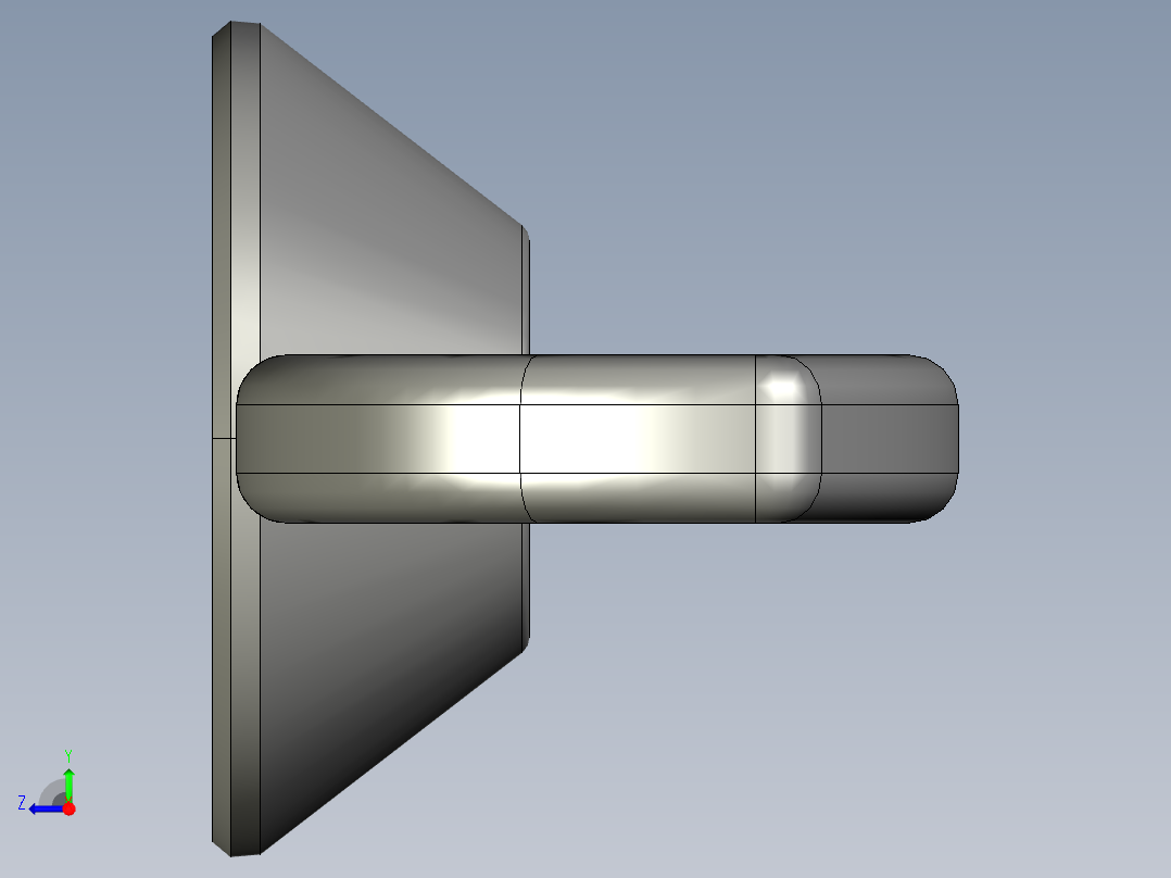 WING NUT 8-32 Thread size 27-64in Base Diameter.STEP右视图