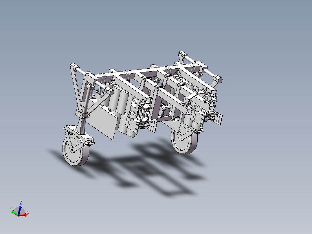 全控仿形升降棉花打顶机（三维+CAD图纸）