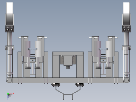 全控仿形升降棉花打顶机（三维+CAD图纸）俯视缩略图