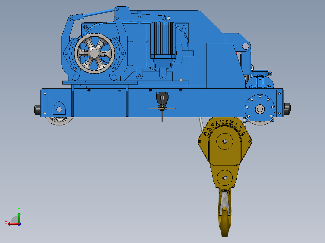 30吨电动葫芦起重机后视图