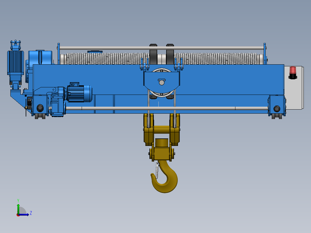 30吨电动葫芦起重机左视图