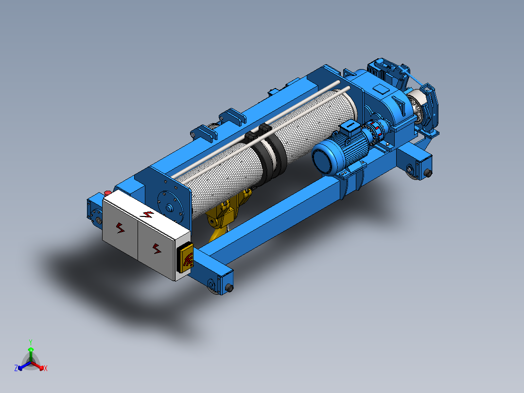 30吨电动葫芦起重机正等轴测图