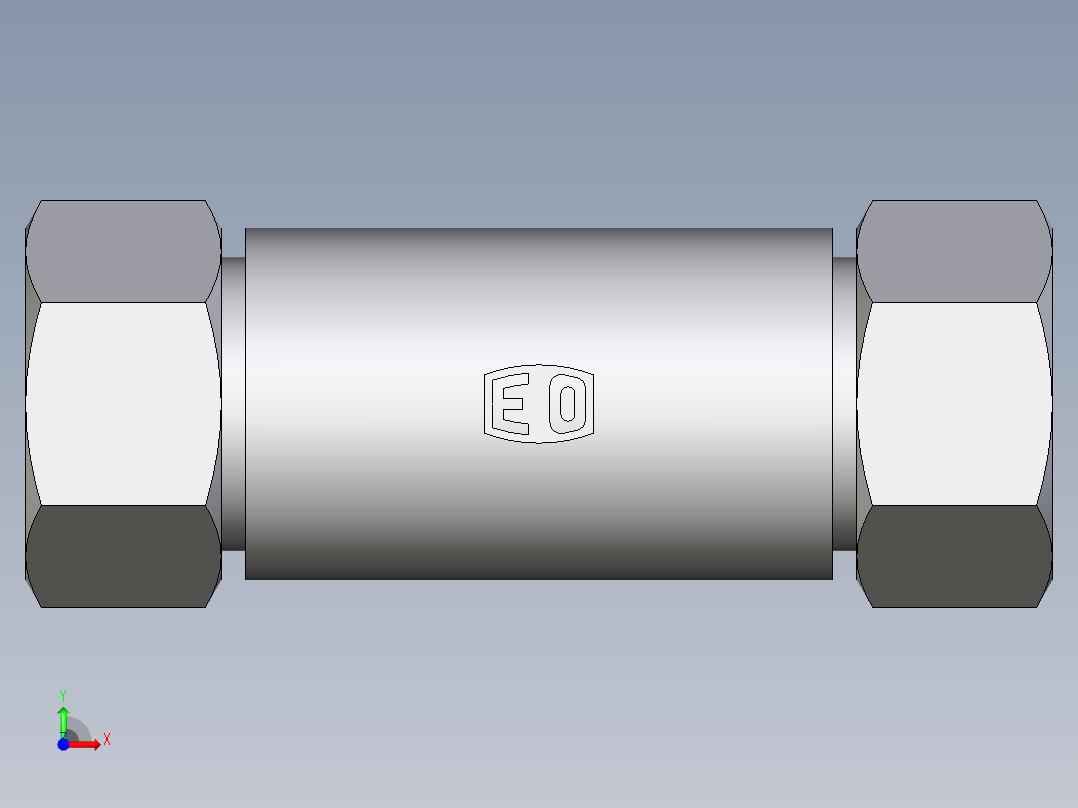 卡套式工业通用硬管接头EO_Weld_bulkhead_fitting_ESV22ZL71前视图