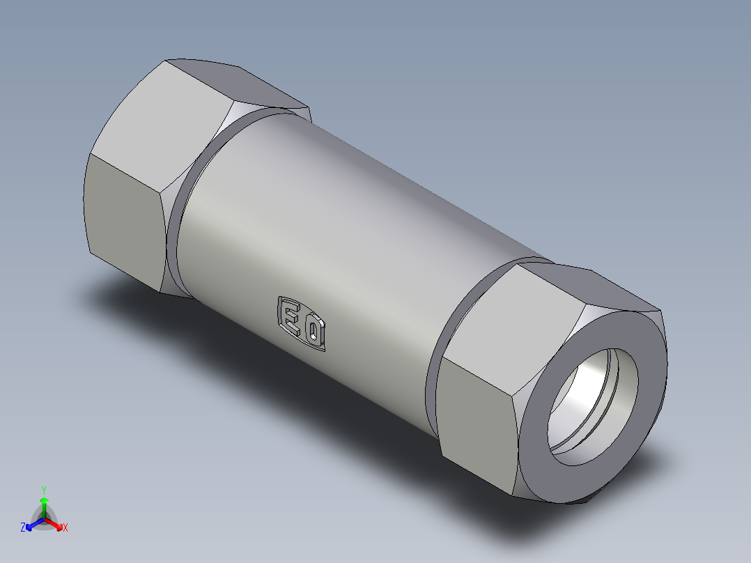 卡套式工业通用硬管接头EO_Weld_bulkhead_fitting_ESV22L主视图