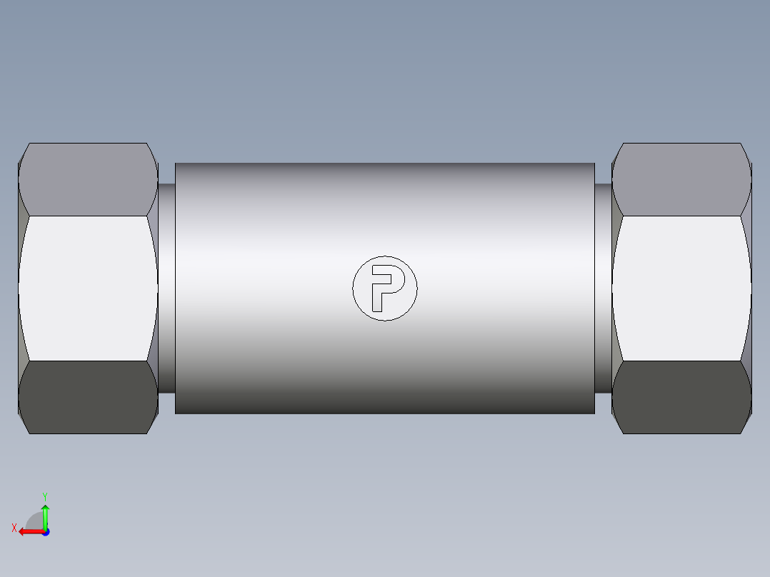 卡套式工业通用硬管接头EO_Weld_bulkhead_fitting_ESV22L后视图