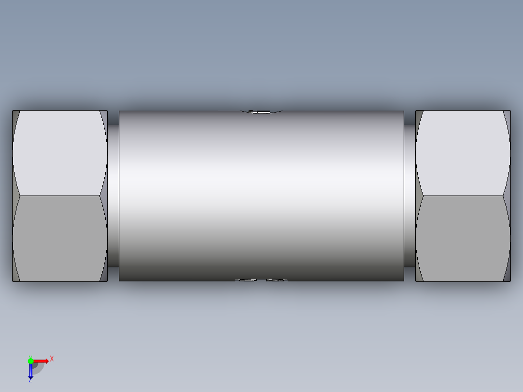 卡套式工业通用硬管接头EO_Weld_bulkhead_fitting_ESV22L俯视图