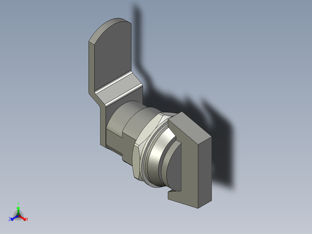 鎖CM-3D多系列多零件图纸模型主视图