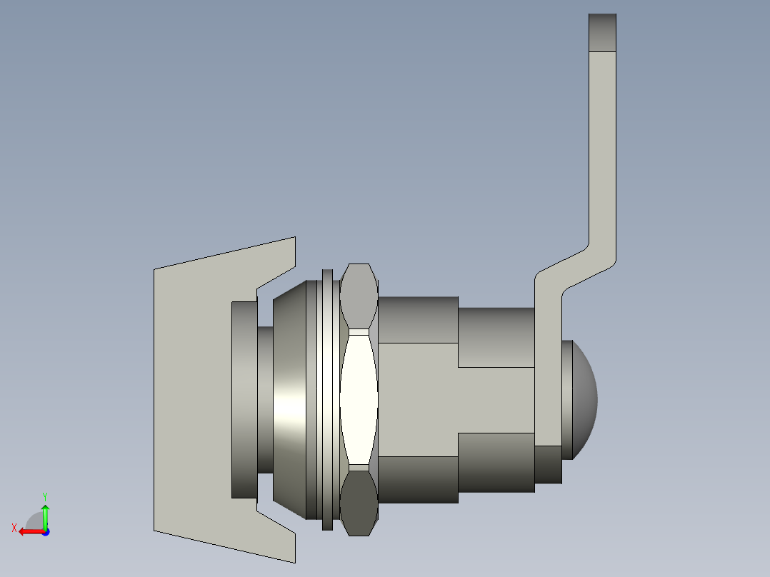 鎖CM-3D多系列多零件图纸模型后视图