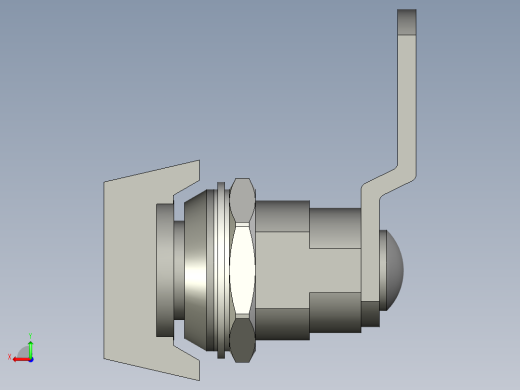 鎖CM-3D多系列多零件图纸模型后视缩略图