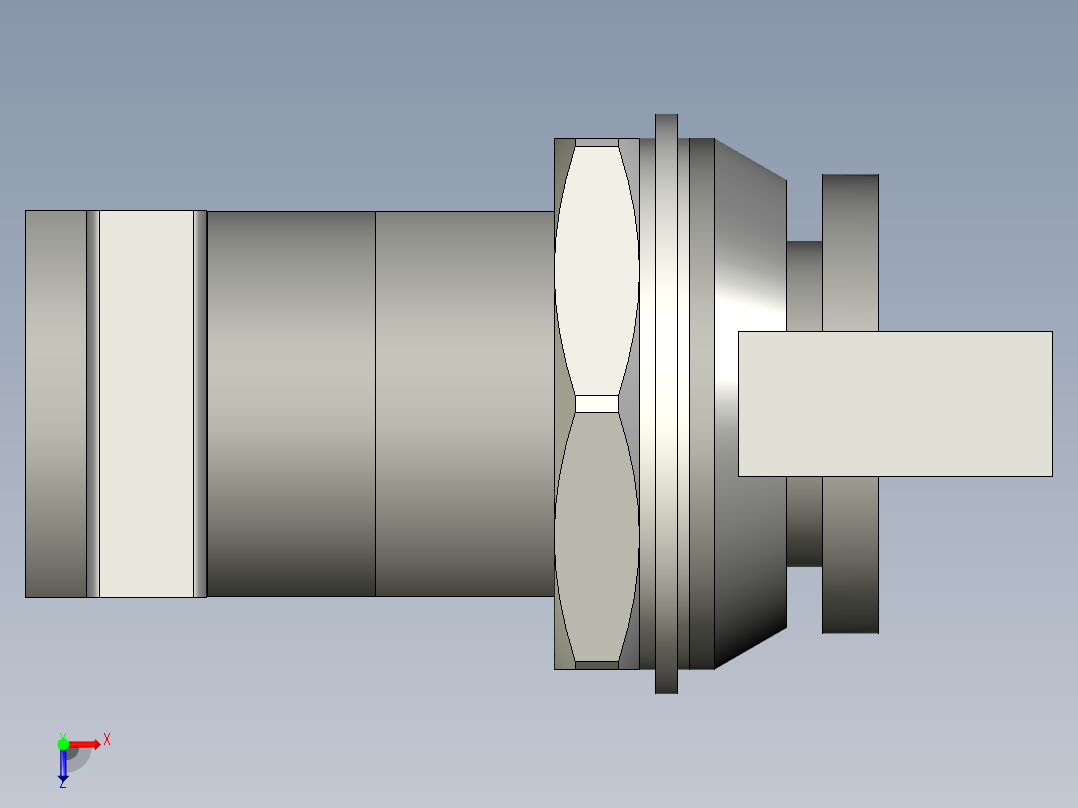 鎖CM-3D多系列多零件图纸模型俯视图