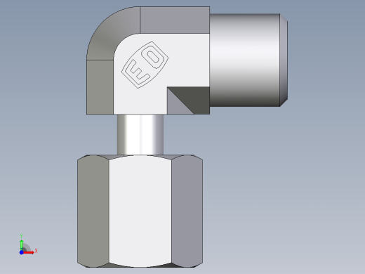 卡套式工业通用硬管接头EO_Standpipe_elbow_EVW06LOMDCF前视缩略图