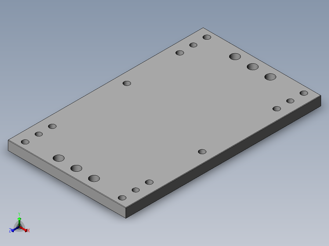 bottom clamping plate_pcs2b正等轴测图