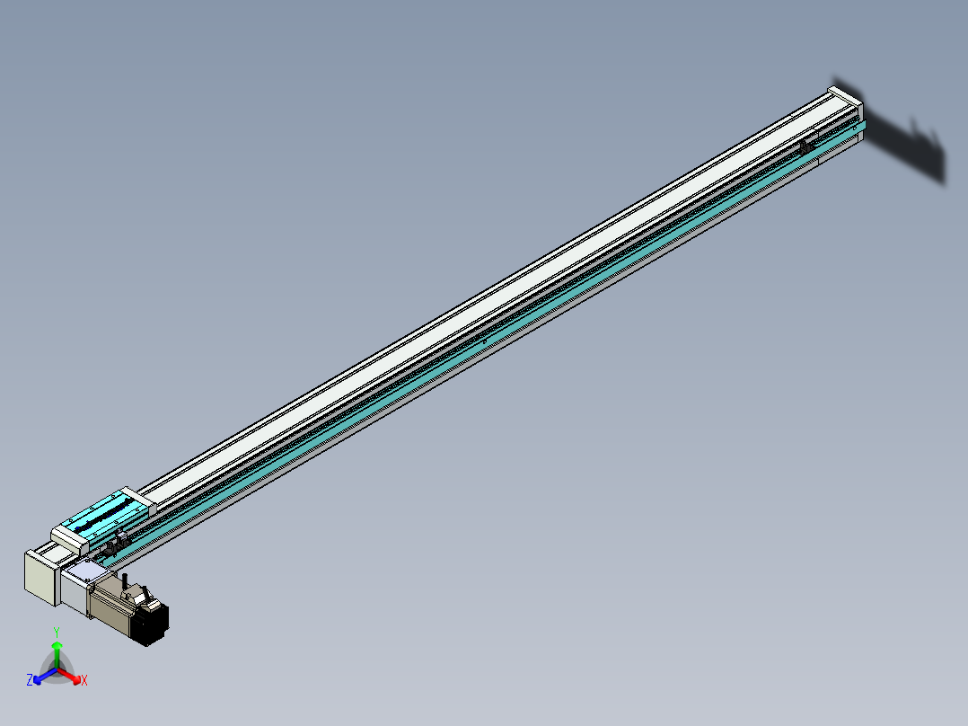 欧规系列-LB6A-L130-S1450-BL-ZP40-C3正等轴测图