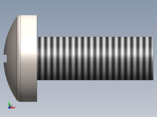 螺丝 M6 十字盘头-M6x16 Screw head.SLDPRT前视缩略图