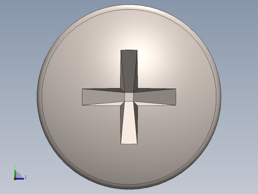 螺丝 M6 十字盘头-M6x16 Screw head.SLDPRT左视缩略图