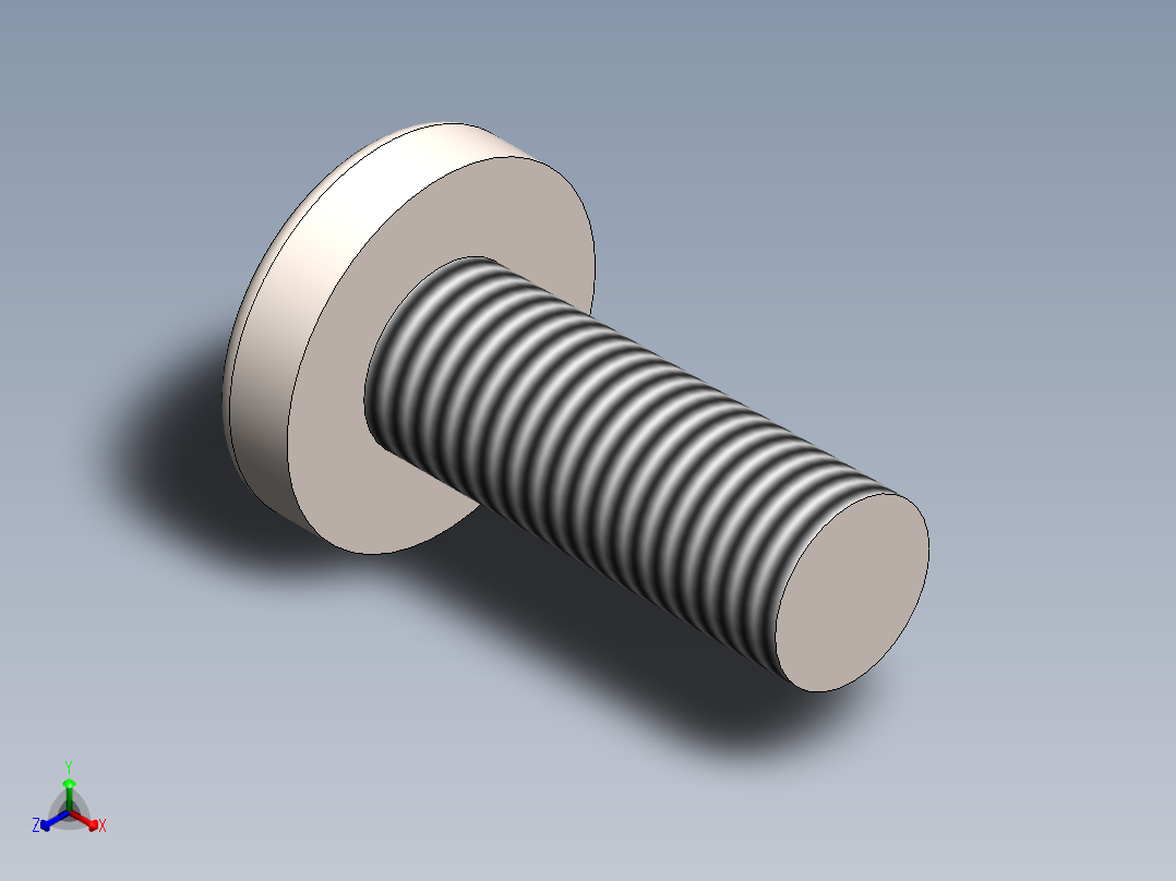 螺丝 M6 十字盘头-M6x16 Screw head.SLDPRT正等轴测图