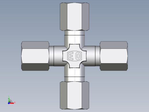 卡套式工业通用硬管接头EO_Union_cross_K04LLCF前视缩略图