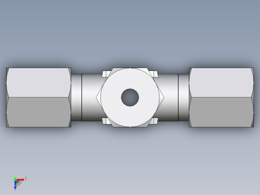 卡套式工业通用硬管接头EO_Union_cross_K04LLCF俯视缩略图
