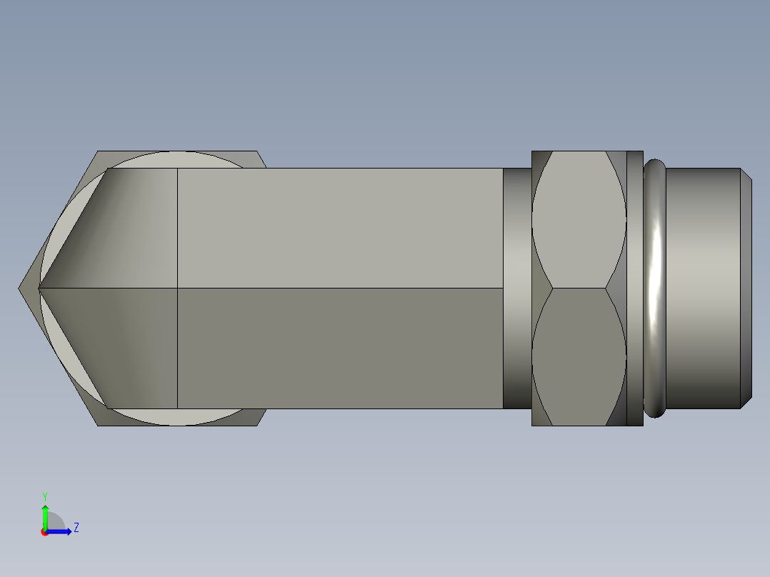卡套式工业通用硬管接头16_cc5bu-s左视图