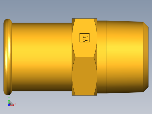 倒齿式工业管接头Beaded Hose Barb to male pipe 68HB-16-12前视缩略图