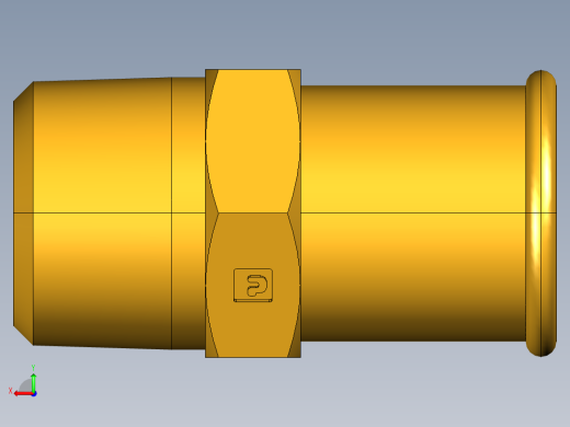 倒齿式工业管接头Beaded Hose Barb to male pipe 68HB-16-12后视缩略图