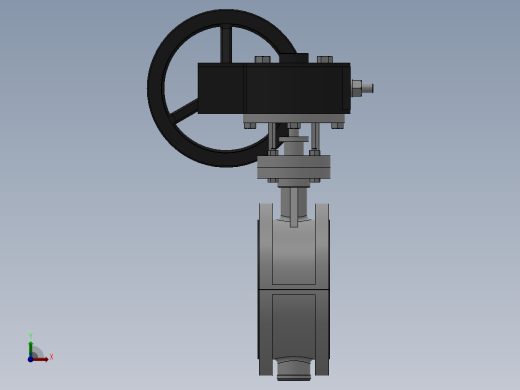 法兰式涡轮蝶阀-316 DN50-DN600前视缩略图