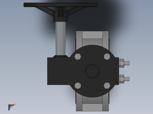 法兰式涡轮蝶阀-316 DN50-DN600俯视缩略图