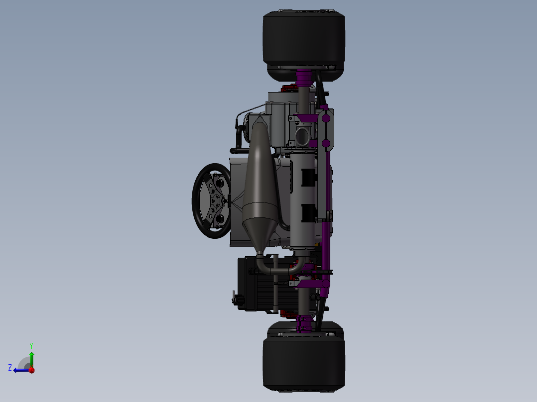 Go-Kart卡丁车右视图